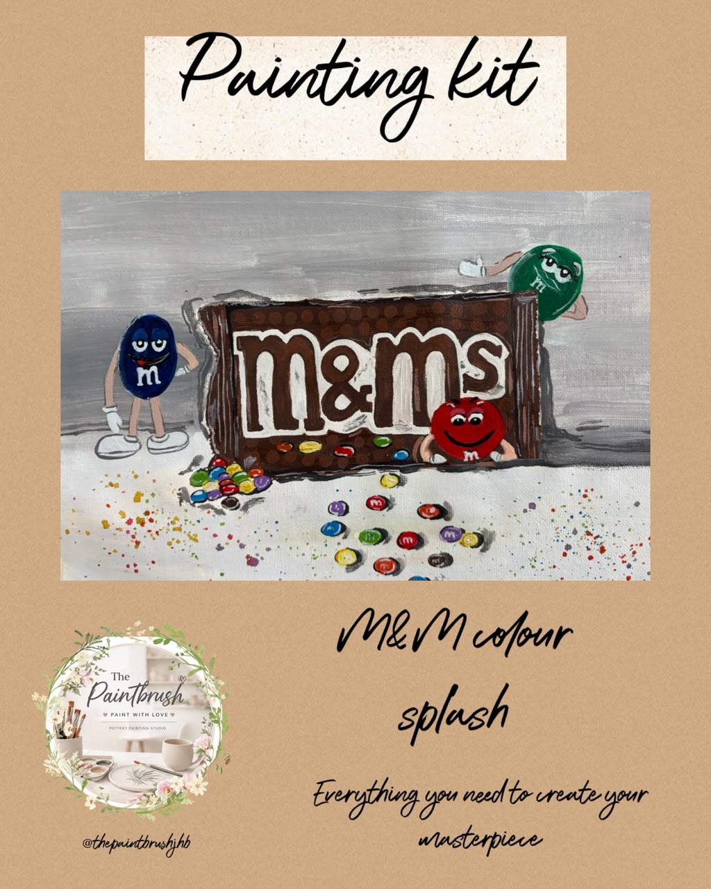 M&M Colour Splash painting kit — M&M characters with candy